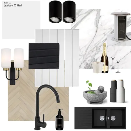 Monochrome Kitchen 1711v1 Interior Design Mood Board by vreddy on Style Sourcebook
