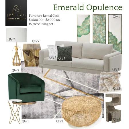 Emerald Opulence Interior Design Mood Board by JPM+SAG Staging and Redesign on Style Sourcebook