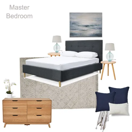 Coastal Moody bedroom Interior Design Mood Board by Interiors By Zai on Style Sourcebook