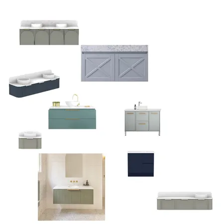 coloured vanities Interior Design Mood Board by interiors@gatenbydesigns.com.au on Style Sourcebook