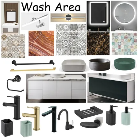 wash area Interior Design Mood Board by shaheen on Style Sourcebook