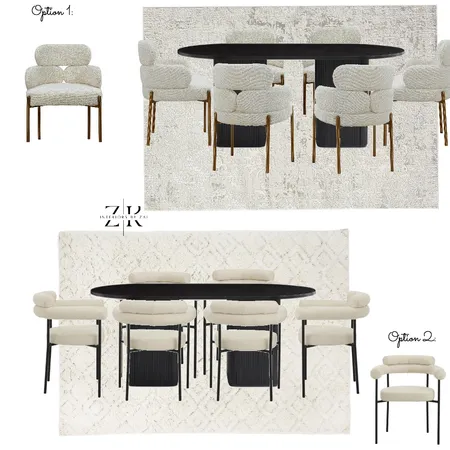 Luxe dining options Interior Design Mood Board by Interiors By Zai on Style Sourcebook