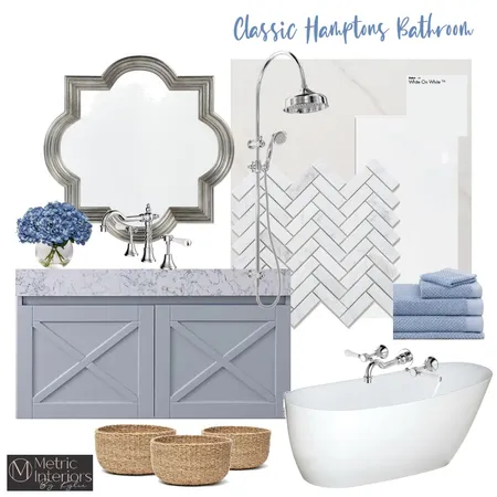 Classic Hamptons Bathroom Interior Design Mood Board by Metric Interiors By Kylie on Style Sourcebook