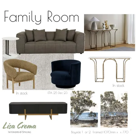 Family Room 3 Interior Design Mood Board by Lisa Crema Interiors and Styling on Style Sourcebook