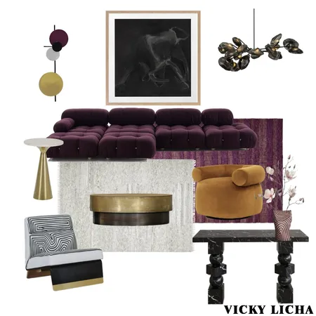 black Interior Design Mood Board by VICKYLICHA on Style Sourcebook