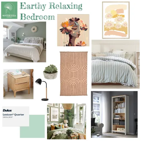 Earthy Relaxing Bedroom Interior Design Mood Board by Winter Sage Interiors on Style Sourcebook