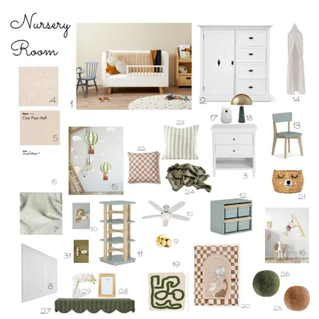 Nursery Room Interior Design Mood Board by Oksana Gallant on Style Sourcebook