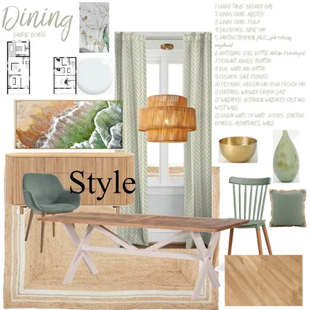Sample board_Dining room_7_ Interior Design Mood Board by manu' on Style Sourcebook