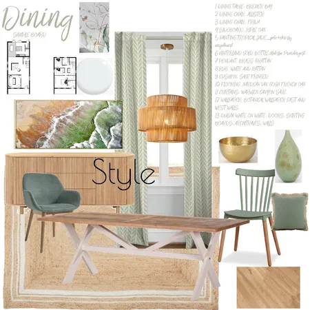 Sample board_Dining room_8_ Interior Design Mood Board by manu' on Style Sourcebook