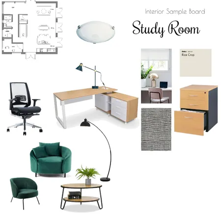 Study-Room Interior Design Mood Board by spacarro on Style Sourcebook