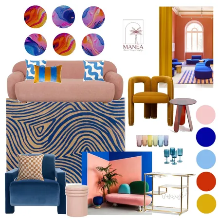 Memphis Interior Design Mood Board by Manea Interior Design & Styling on Style Sourcebook