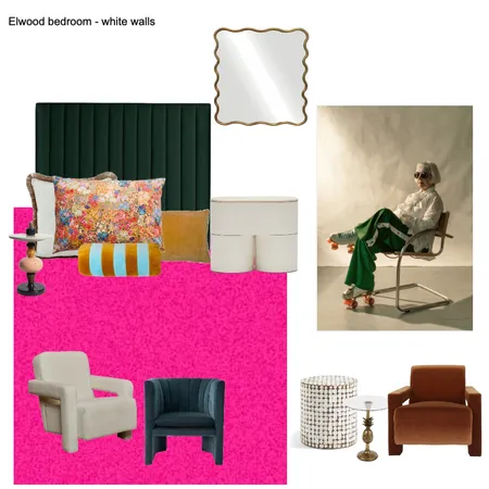 elwood bedroom white walls pink carpet Interior Design Mood Board by Susan Conterno on Style Sourcebook