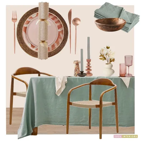 Earthy Christmas Table Interior Design Mood Board by Yuzu Interiors on Style Sourcebook