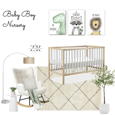 Baby boy nursery (neutral colours) Interior Design Mood Board by Interiors By Zai on Style Sourcebook