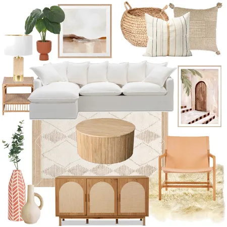 Boho Living Room Interior Design Mood Board by westofhere on Style Sourcebook
