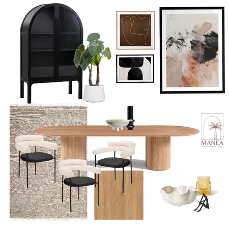 Contemporary Dining Room Interior Design Mood Board by Manea Interiors on Style Sourcebook