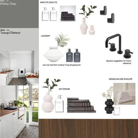 Bathroom and Laundry - Final Interior Design Mood Board by Meraki Interiors on Style Sourcebook