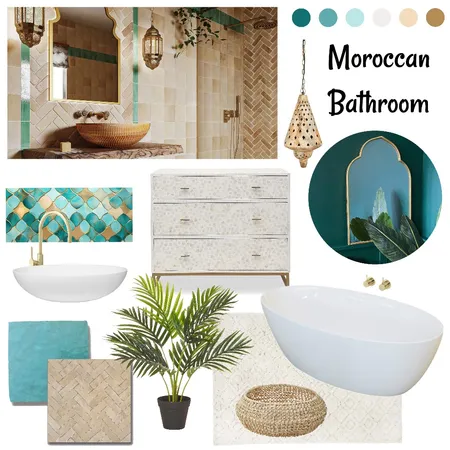 Moroccan Bathroom Interior Design Mood Board by Sofya on Style Sourcebook