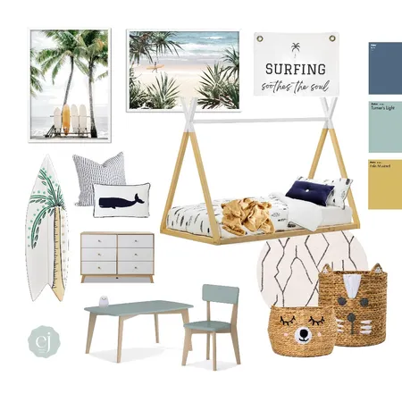 Summer Dreaming Kids Room Interior Design Mood Board by EJ Interiors on Style Sourcebook
