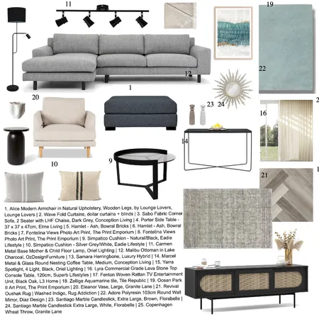 Gray Living Interior Design Mood Board by vinj on Style Sourcebook