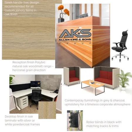 AK Sons office Interior Design Mood Board by Lady Darwin Design on Style Sourcebook