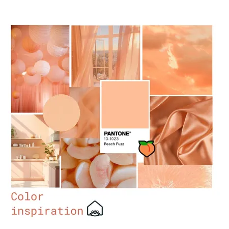 PANTONE 13-1023 Peach Fuzz Interior Design Mood Board by ADesignAlice on Style Sourcebook