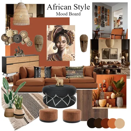 African Style Mood Board Interior Design Mood Board by HaneenDwellingDreams on Style Sourcebook