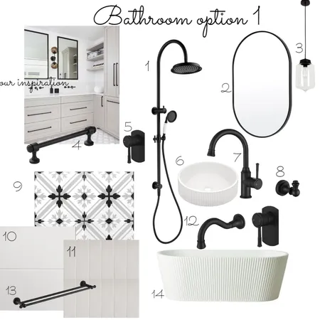 Raymond Bathroom option 1 Interior Design Mood Board by DesignbyFussy on Style Sourcebook