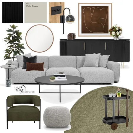 Monochrome living Interior Design Mood Board by Thediydecorator on Style Sourcebook