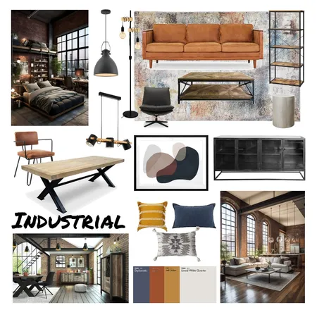 Industrial Mood Board Interior Design Mood Board by starletta_88@hotmail.com on Style Sourcebook