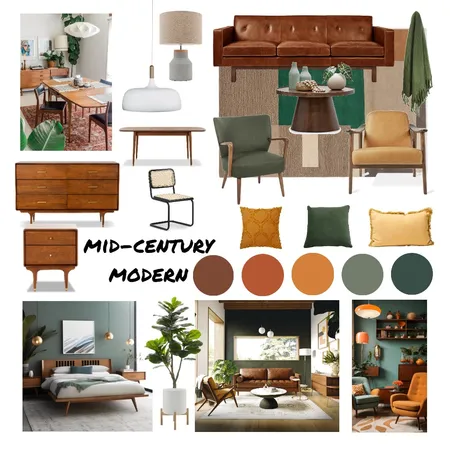 Mid-Century Modern Mood Board Interior Design Mood Board by starletta_88@hotmail.com on Style Sourcebook
