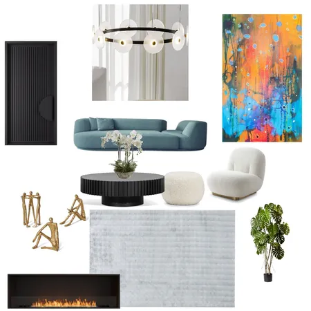 Module 9 Living Room Interior Design Mood Board by Sonu on Style Sourcebook