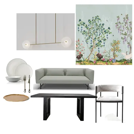 Module 9 Dining Room Interior Design Mood Board by NookNest Pty Ltd on Style Sourcebook