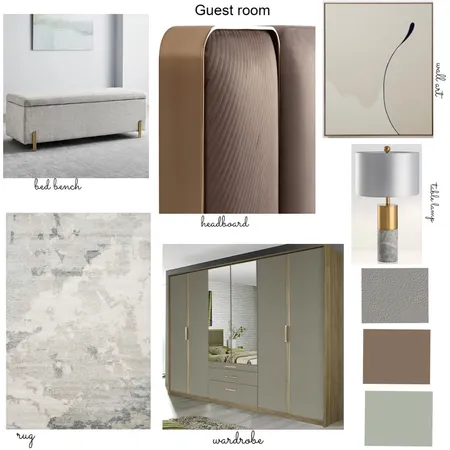 hadiza guest room Interior Design Mood Board by Oeuvre designs on Style Sourcebook