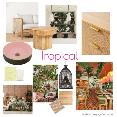 Tropical Interior Design Mood Board by Point West Designs on Style Sourcebook