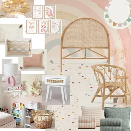 Girl Rainbow Unicorn Room Interior Design Mood Board by VanessaAdamson on Style Sourcebook