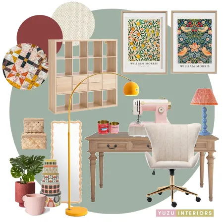Colourful Sewing Room Interior Design Mood Board by Yuzu Interiors on Style Sourcebook