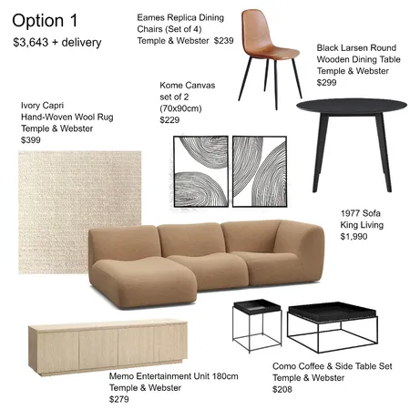 Pete's apartment option 3 Interior Design Mood Board by MintEquity on Style Sourcebook