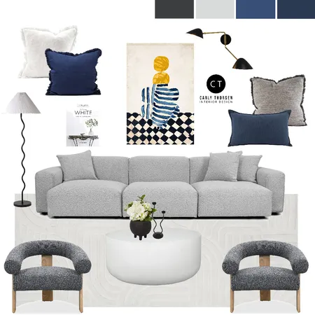 Living B&W P0224 Interior Design Mood Board by Carly Thorsen Interior Design on Style Sourcebook