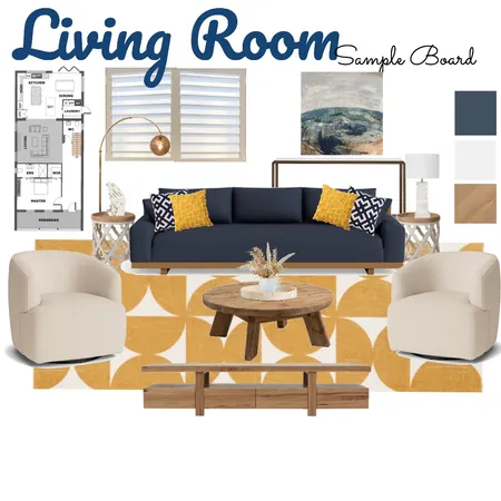 Living Room Sample Board Interior Design Mood Board by Louise Kempson on Style Sourcebook