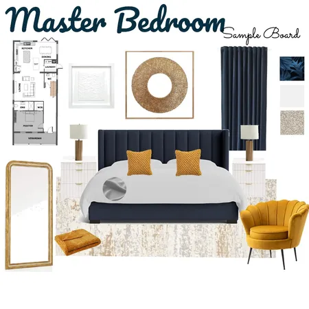 Master Bedroom Sample Board Interior Design Mood Board by Louise Kempson on Style Sourcebook