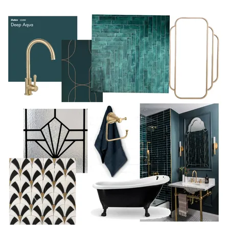 Art Deco Bathroom Inspiration Interior Design Mood Board by Tarnya on Style Sourcebook