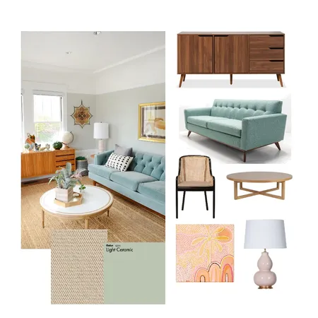 Mid Century Living Room Interior Design Mood Board by yoonmie24692@gmail.com on Style Sourcebook