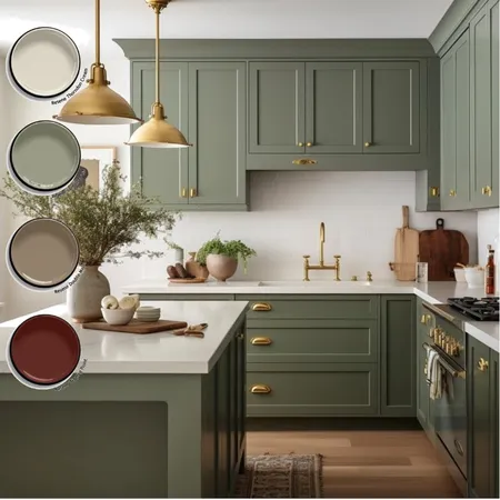 Olive Green Kitchen Interior Design Mood Board by Divine Interiors on Style Sourcebook