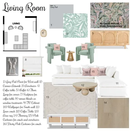 IDI Living Room Sample Board Interior Design Mood Board by Nikshodgson Interior Designs on Style Sourcebook