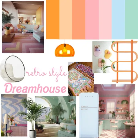 retro dream house Interior Design Mood Board by astridambrosi on Style Sourcebook