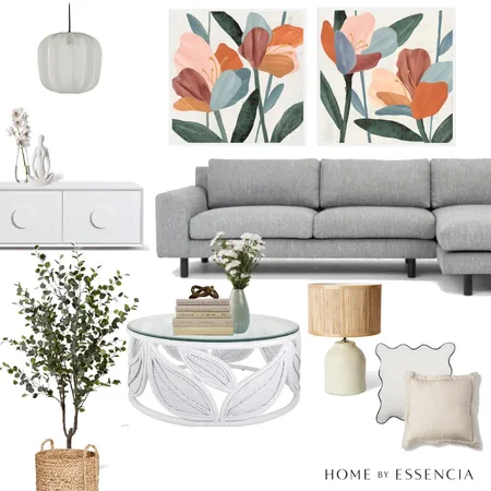 Modern Boho neutral lounge Interior Design Mood Board by Essencia Interiors on Style Sourcebook