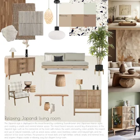 Relaxing Japandi living room Interior Design Mood Board by ellypanagopoulou on Style Sourcebook