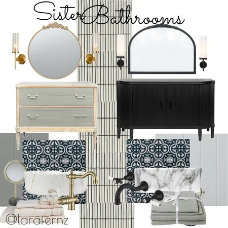 Sister Bathrooms, Design Concept Interior Design Mood Board by LaraFernz on Style Sourcebook