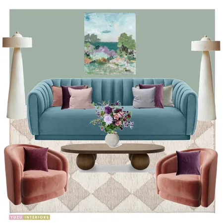 Summer Serene Livingroom Interior Design Mood Board by Yuzu Interiors on Style Sourcebook